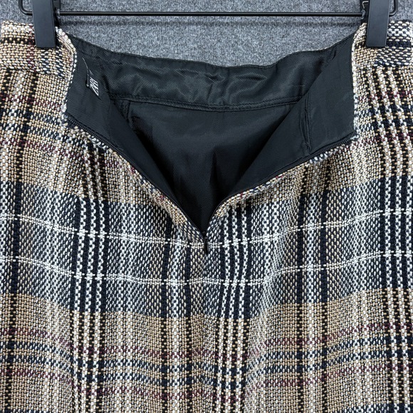 Zara Woman Tweed Mini Skirt Women's Size Medium Plaid Tartan Preppy Schoolgirl - Picture 5 of 7